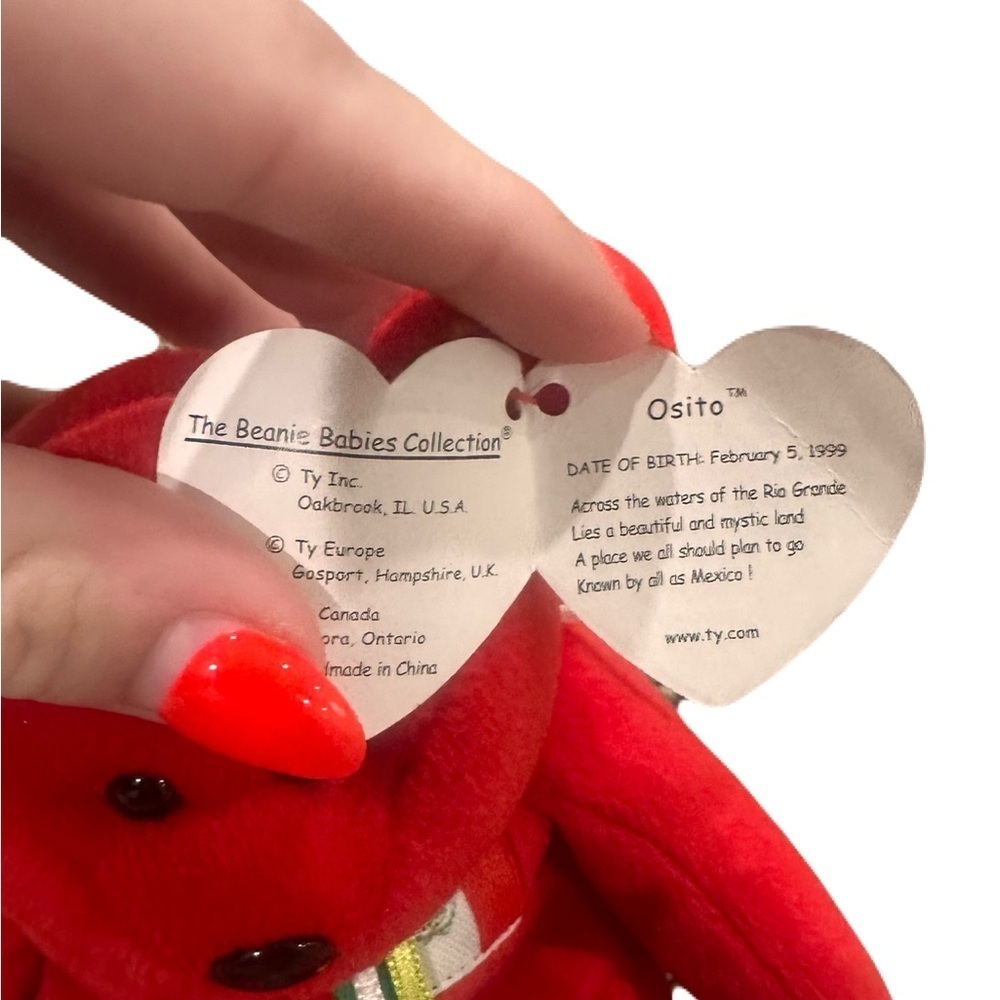 TY OSITO Red Mexico Beanie Baby - Picture 2 of 4